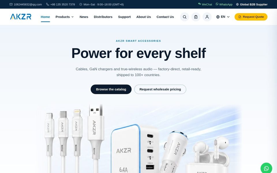 Capture du site AKZR Store